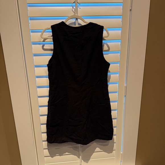 Abercrombie & Fitch Black Vest Button-Front Mini Dress - Picture 3 of 3